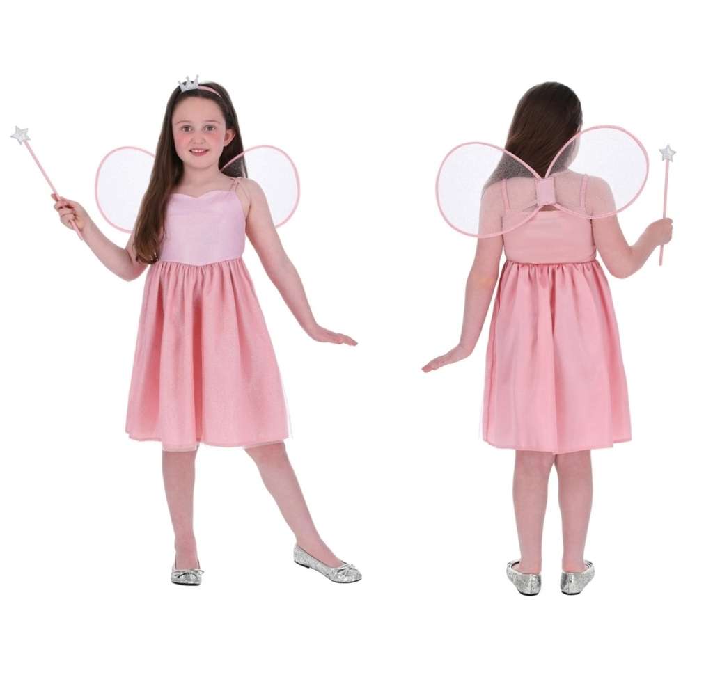 Pink Fairy Ballerina Dress Up Kids Costume (Free Click & Collect)