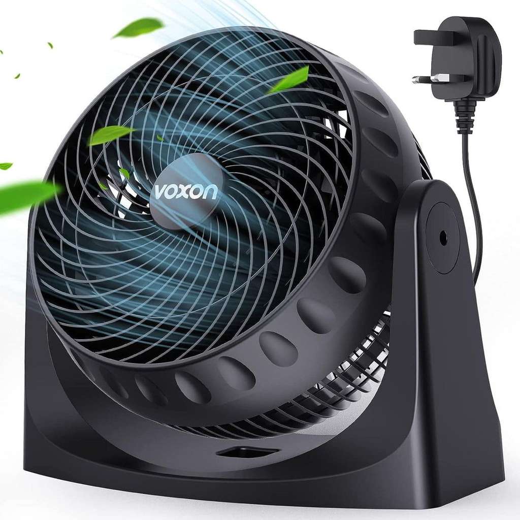 VOXON Desk Fan Air Circulator, 2 IN 1 Wall Mounted Cooling Fan (with code)